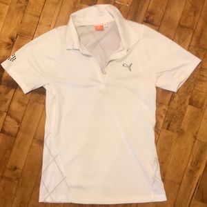 Puma sport white polo, size small